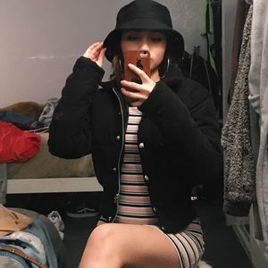 PINK STRIPED TIGHT MINI DRESS